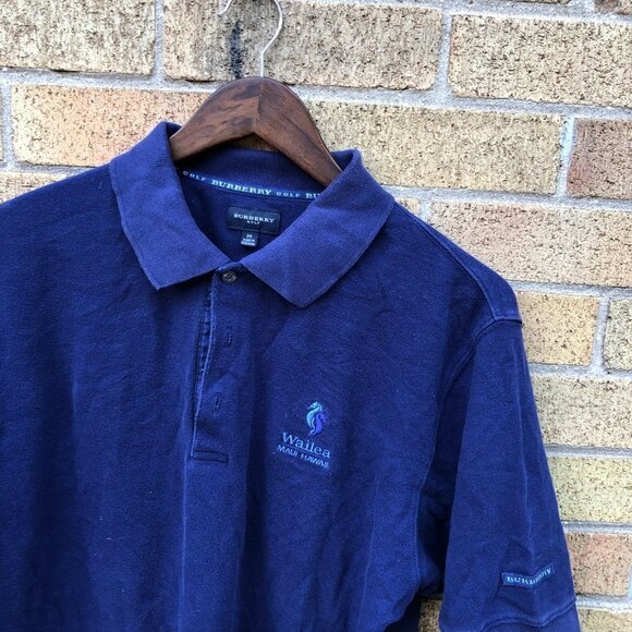 Vintage Burberry Golf Polo Button Up Shirt Medium - Picture 4 of 5